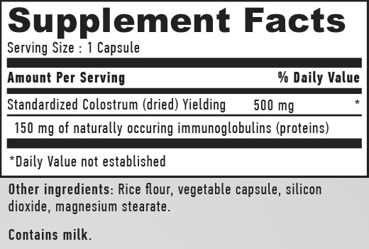 HAYA LABS COLOSTRUM 120 CAPS